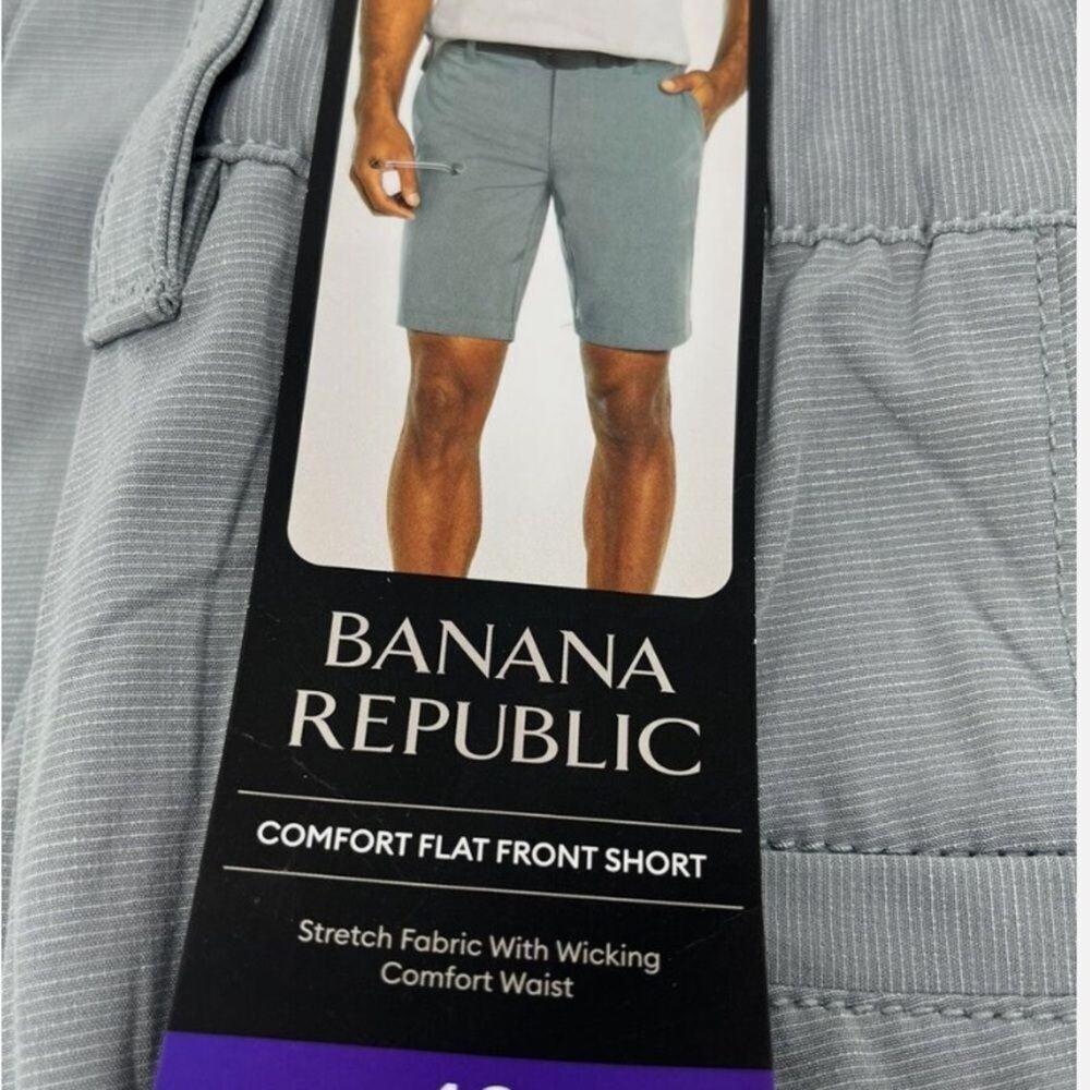 Banana Republic Men's Flat Front Shorts Stretch Comfort Waist Size 40
